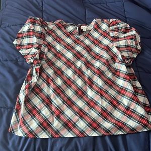NWT J. Crew Plaid Top